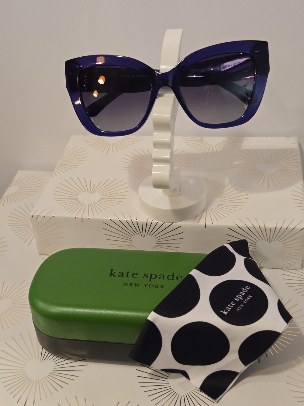 kate spade Women’s Blue Gradient Cat-Eye Sunglasses
